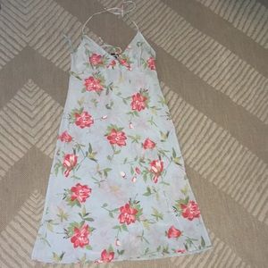 New Patterned lt blue strappy sun dress